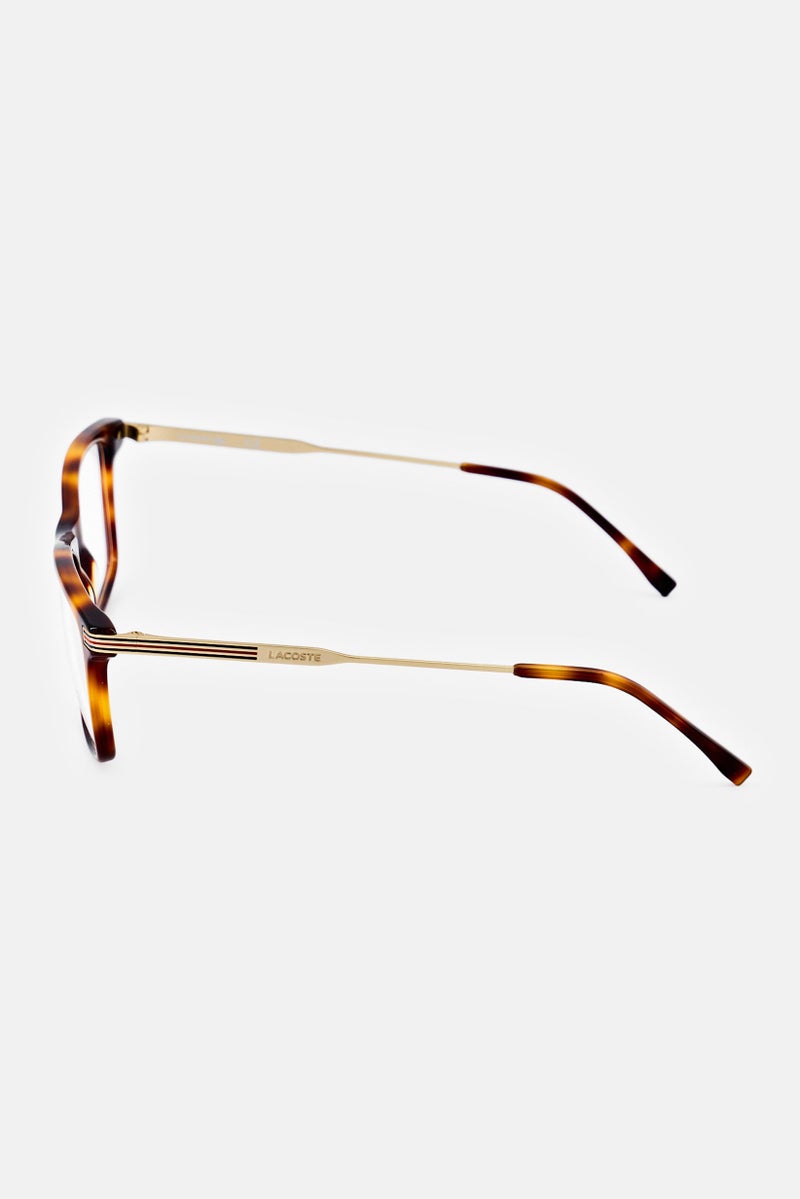 LACOSTE Men L2888 Rectangular Eyeglasses, Havana Brown - Image 4