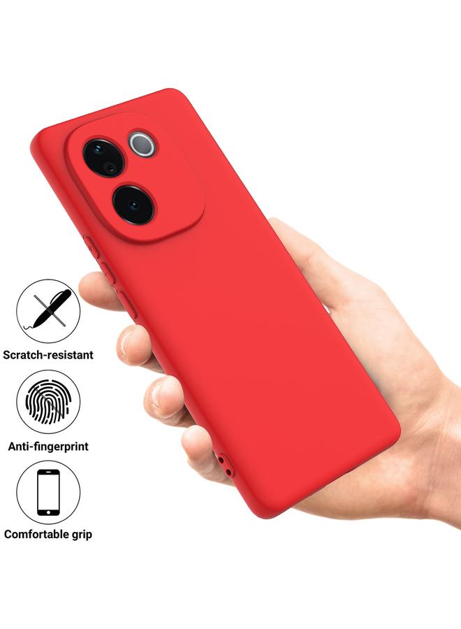 إيروريكس جراب لهاتف vivo iQOO Z9s Pro / T3 Pro مصنوع من السيليكون السائل بلون سادة ومقاوم للسقوط وتغطية كاملة - Image 2