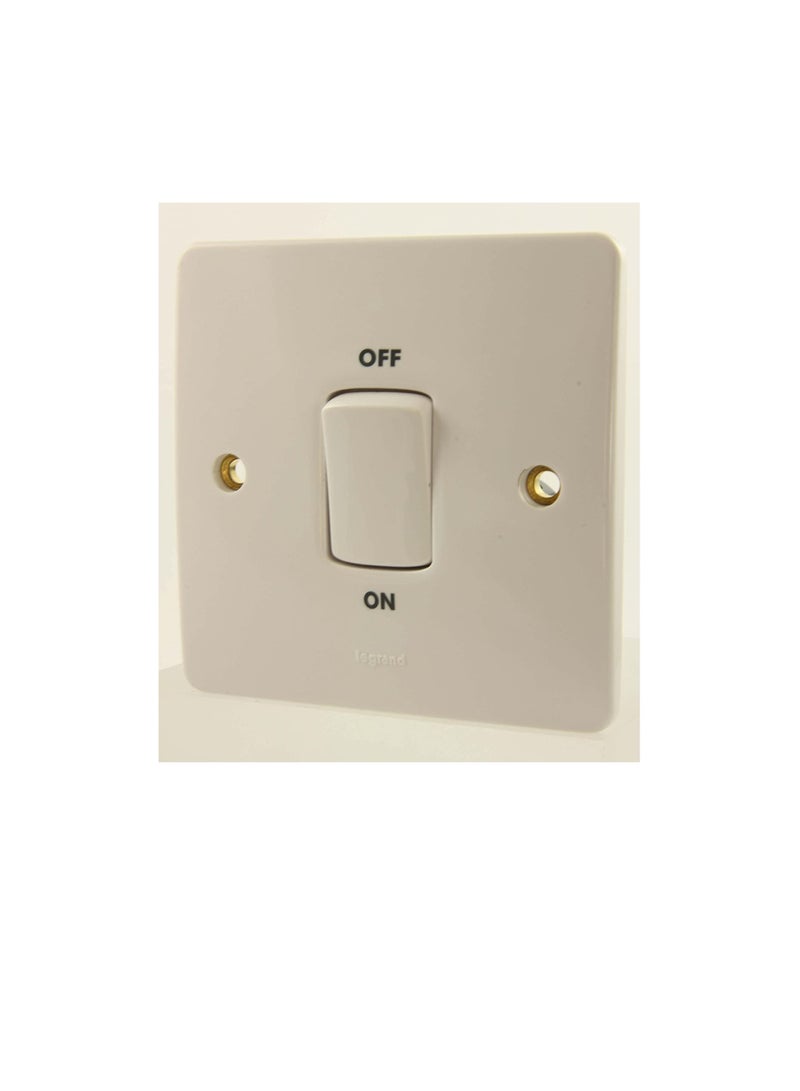 Legrand Synergy White - Double Pole Plate Switch With Power Indicator 45A 250V - 730023 - Image 3