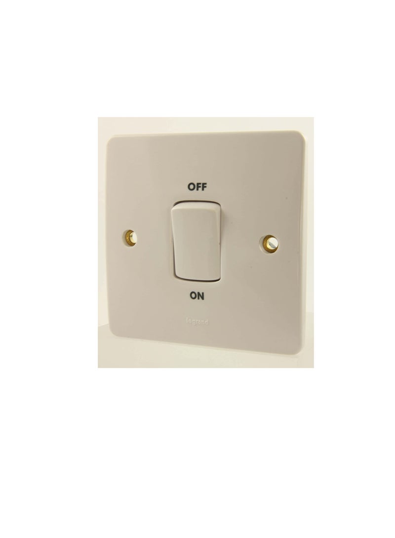 Legrand Synergy White - Double Pole Plate Switch With Power Indicator 45A 250V - 730023 - Image 1