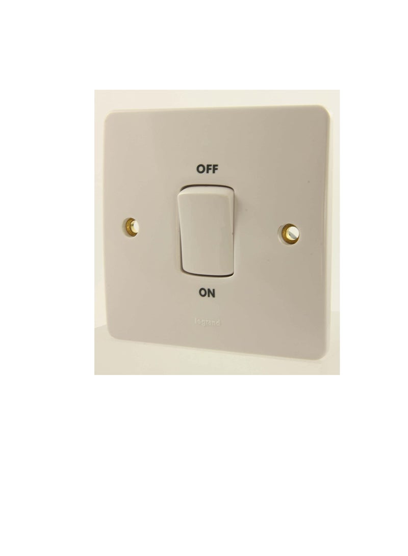 Legrand Synergy White - Double Pole Plate Switch With Power Indicator 45A 250V - 730023 - Image 2