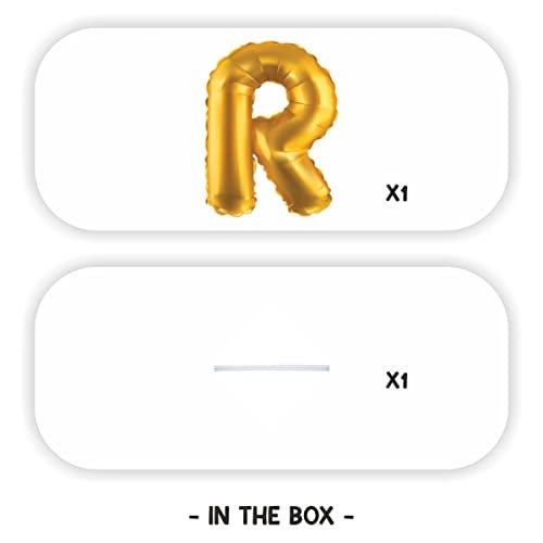 JUST PARTY Gold Letters Alphabets Foil Balloons for Birthday/Anniversary/Bachelorette/Wedding/Farewell & Other Ocassions, Make Your Own Custom Phrase - Image 2