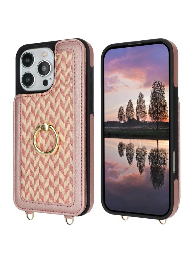 S-TOP Case For iPhone 16 Pro Max Double Bckle Card Slot Full Coverage Phone Case with Cross-body Strap - Image 2