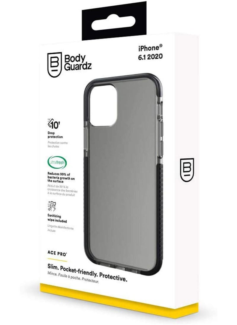 Bodyguardz - Ace Pro Case Cover for iPhone 12 and iPhone 12 Pro - SmokeyBlack - Image 1