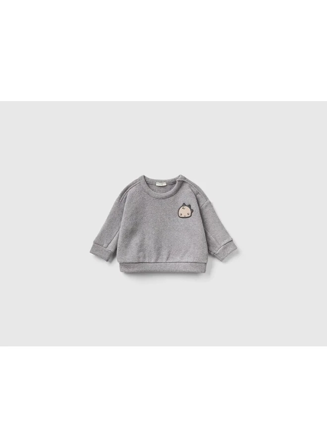يونايتد كولورز أوف بينتيون Sweatshirt In Recycled Cotton Blend