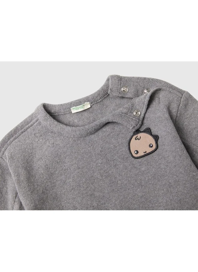 يونايتد كولورز أوف بينتيون Sweatshirt In Recycled Cotton Blend