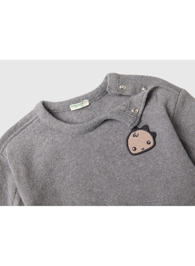 UNITED COLORS OF BENETTON Sweatshirt In Recycled Cotton Blend - Image 2