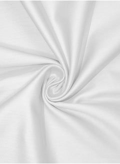 Raymond Raymond Home King Flat Sheet Bedsheet 210 Thread Count Luxurious Mercerized 100% Cotton Bedding Solid Bed Linen with 2 Pillow Case - White (2.24M x 2.54  M)  - Image 4