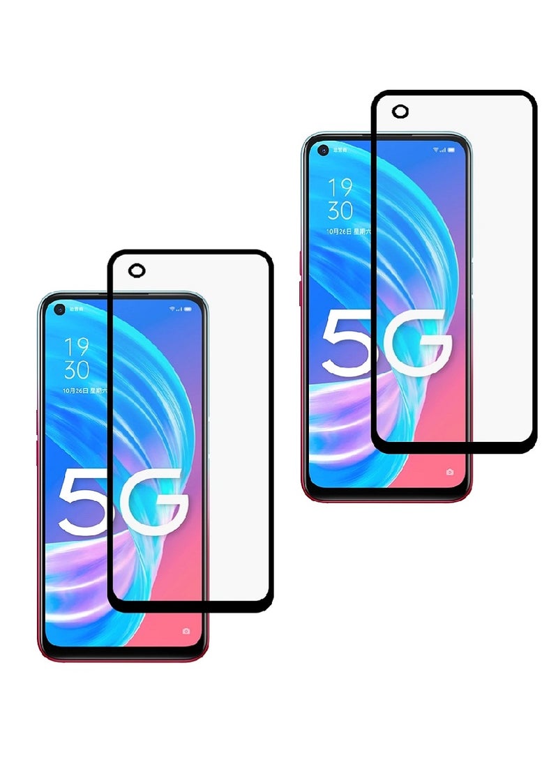 Super 2 Pieces Tempered Glass Screen Protector 5D Designed For Oppo A72 5G Full Glue Edge to Edge Full Screen Coverage And Bubble Free - Image 1