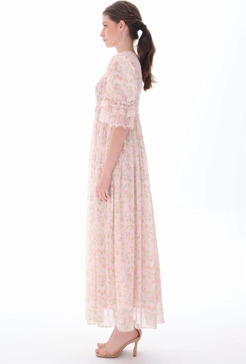 Miha Gipeli Balloon Sleeve Dress Pink