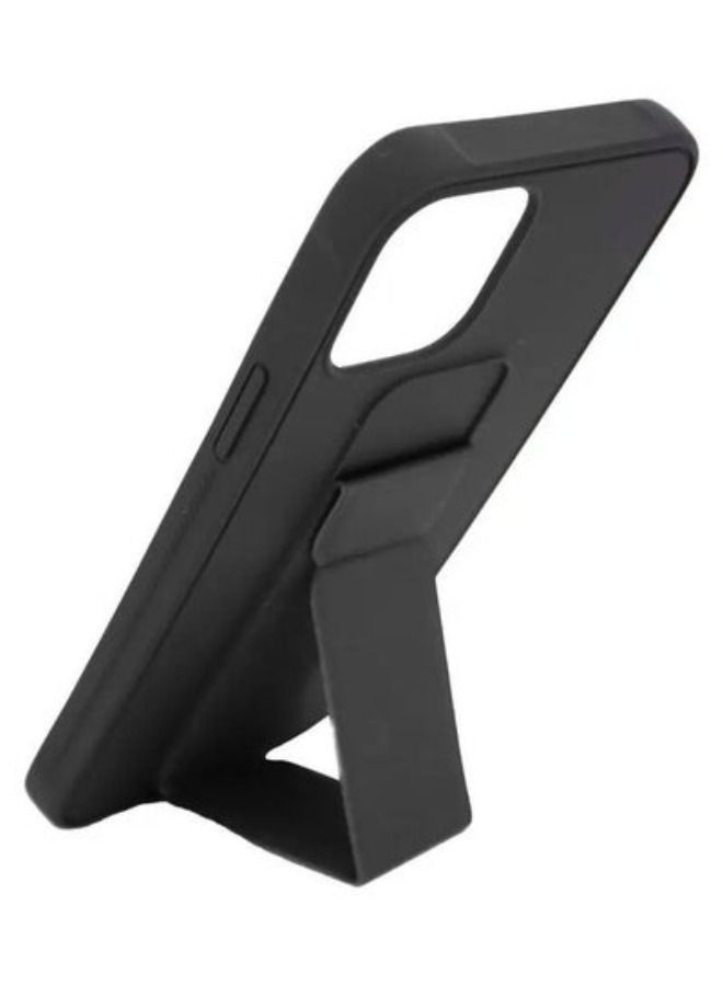 ACLIX iPhone 14 Pro Max Case with Hand Grip Foldable Magnetic Kickstand Wrist Strap Finger Grip Cover 6.7 inch Black - Image 5