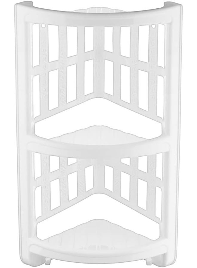ORGANiZERS Bath Rack Organizer 3 Tier Corner Bath Rack, White, Or-8123 - Image 3