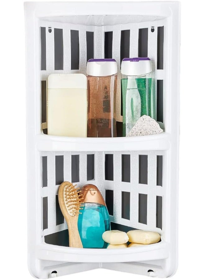 ORGANiZERS Bath Rack Organizer 3 Tier Corner Bath Rack, White, Or-8123 - Image 4