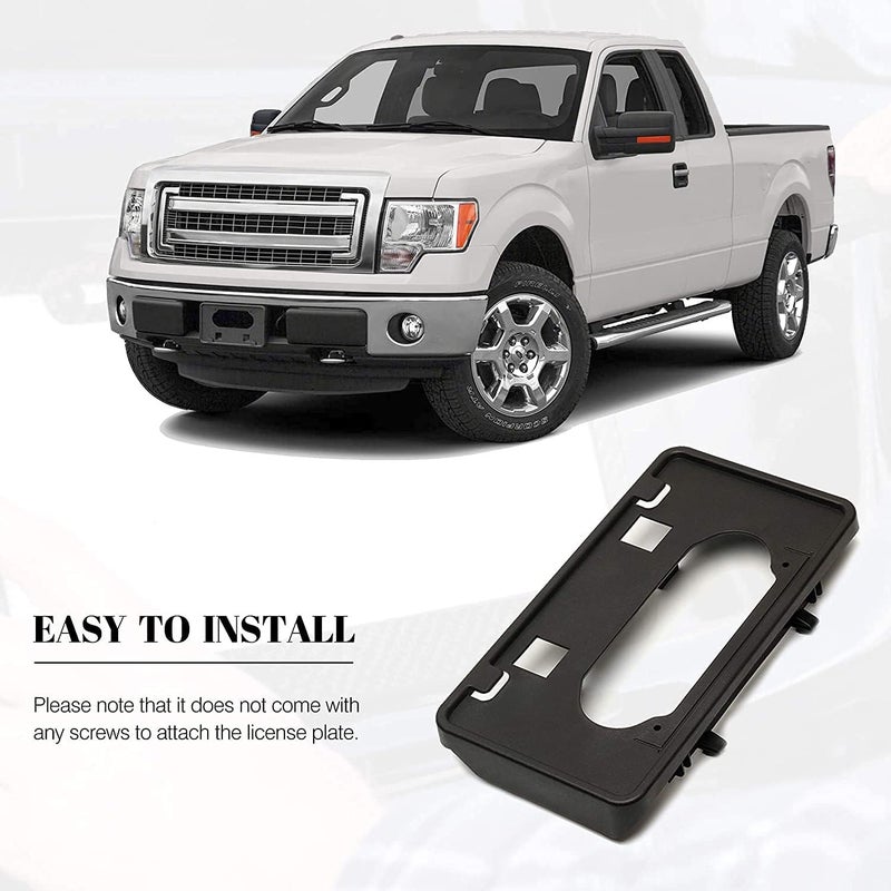 ASOOLL License Plate Bracket for Ford F150 (2009-2014) - Black Bumper Mounting - Image 3