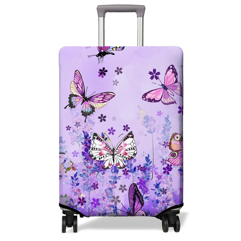 PtRug Travel Luggage Cover Suitcase Protector Fits 1832 Inch Wheel Covers PatternedTravel Related Items Flower Luggage Protector Elastic XL - Image 2
