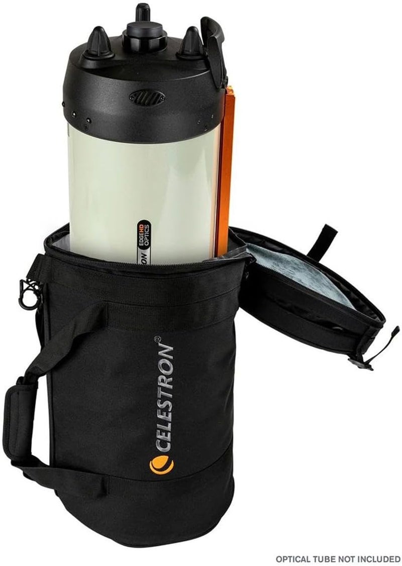 Celestron حقيبة تلسكوب 94026 لعدسات شميت كاسرين وEdgeHD بحجم 8 بوصات – حقيبة حمل مقاومة للماء ومتينة مع جدران واقية، جيب ملحقات وحزام مبطن، باللون الأسود - Image 3