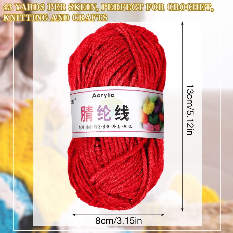 Timtin 66 Rolls Yarn Bulk for Knitting Assorted Colors Crochet Yarn Multipack 2887 Yards Knitting Acrylic Thread Mini Soft Cord Bundle Cord Skeins for Hand Weaving Craft Project Beginner Kit - Image 2