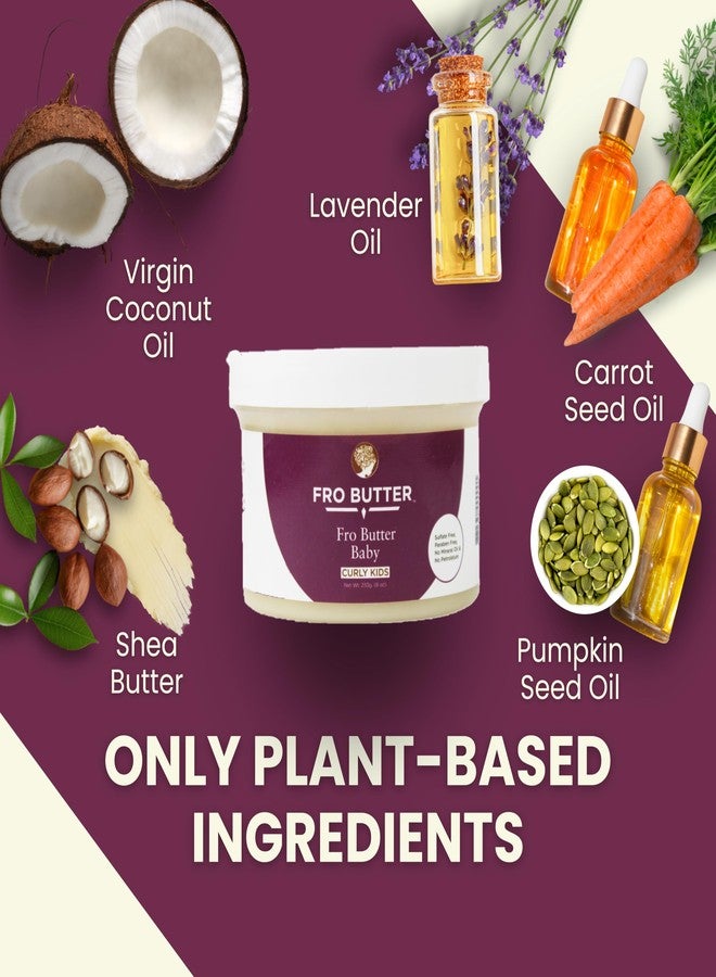 Fro Butter Hair Growth Treatment | Shea Butter, Virgin Coconut & Lavender Oil, Pumpkin Seeds & Nourishing Extracts | For Fast Hair Restoration, Split Ends, Damaged & Brittle Hair (Baby Hair Detangler) - Image 3