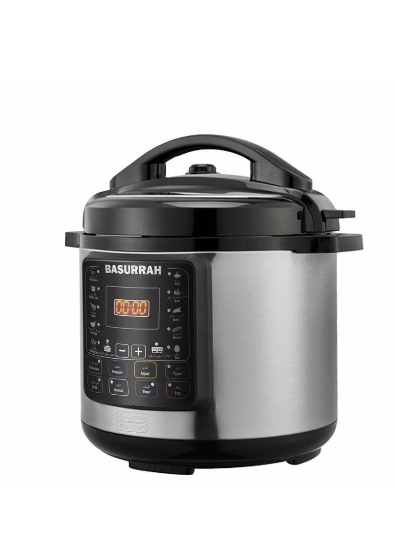 BASURRAH Electric Pressure Cooker with Mandi Net And capacity 8 Litter For 1200 Watt - Multifunctional Device for Quick Cooking - Image 2