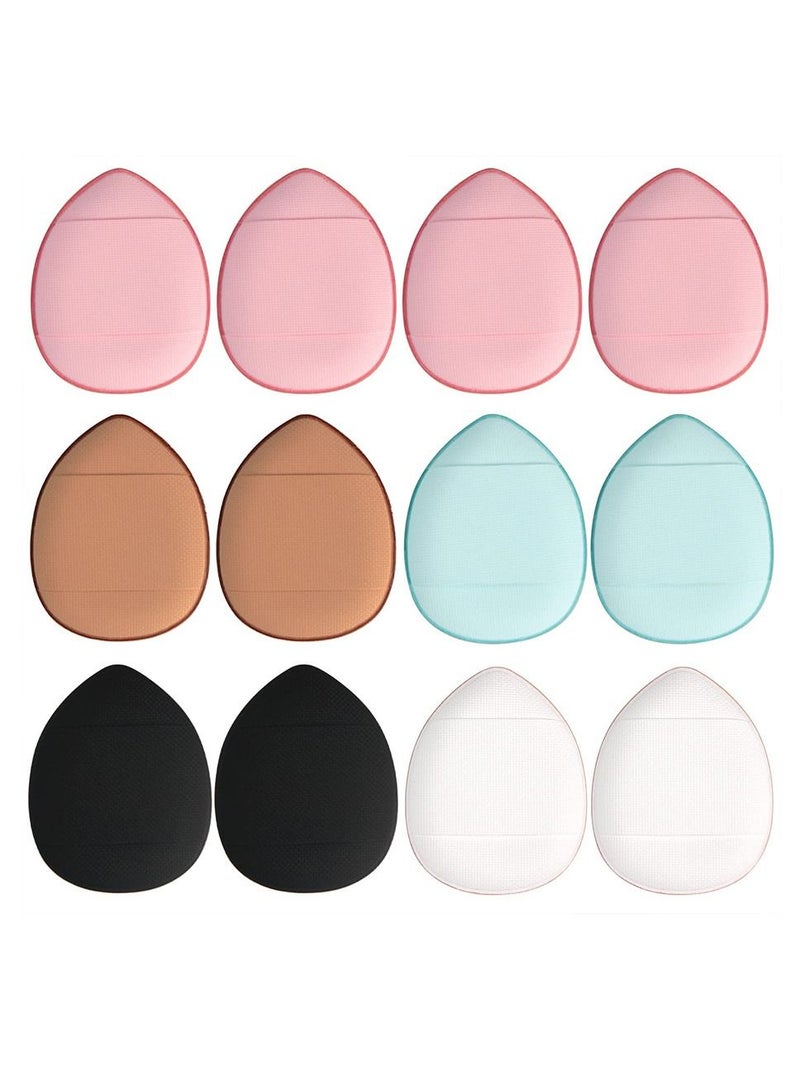 12 Pieces Finger Puff Mini Makeup Puff - Suitable For Foundation Concealer Eye Shadow Beauty Makeup Tools - Image 1