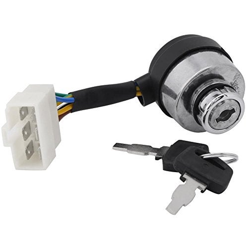 Walfront Ignition Switch with Key for 2.5-6.5KW Gas Generator 188F Starter, 6 Wire Ignition Lock Cylinder with Key - Image 1
