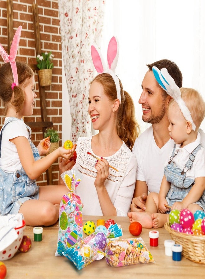 GOMANCHE Easter Cellophane Candy Bags, 100pcs Easter Treat Bags with 100pcs Gold Twist Ties, Easter Candy Goodie Treat Bags for Kids Easter Party Favor Supplies - Image 5