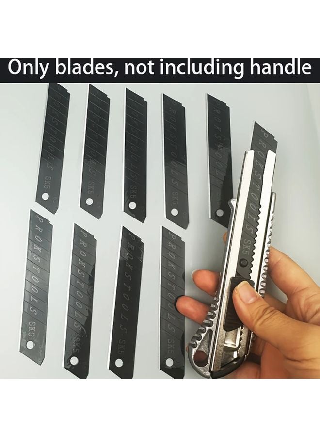 2 Boxes Of 20pcs Snap Off Blades High Carbon Steel Utility Knife Blades Silver - Image 4