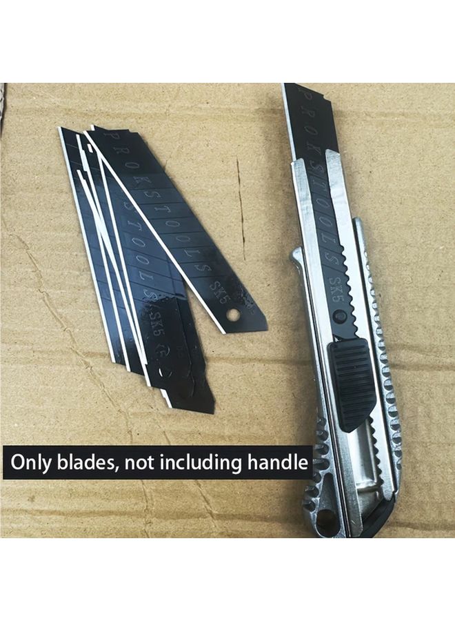 2 Boxes Of 20pcs Snap Off Blades High Carbon Steel Utility Knife Blades Silver - Image 2