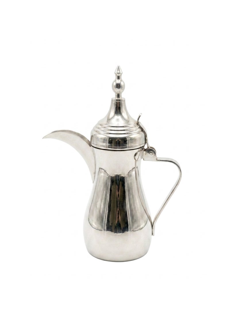 Arabic Dallah Coffee Pot Set 3 Pieces — Silver Stainless Steel — Large Medium Small — Majlis Gift - Image 3