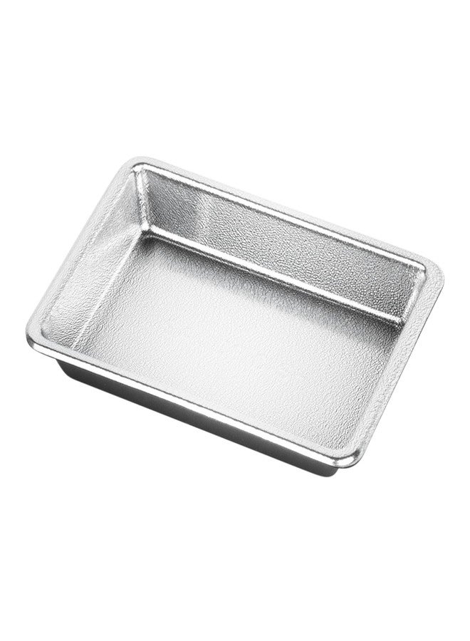 Restaurantware-Bento Tek 1 Ounce Sauce Dipping Dishes, 100 Disposable Soy Sauce Plates - Rectangle, Stylish, Silver Plastic Condiment Serving Trays, For Serving Dips, Vinegar, Wasabi, And More - Image 2
