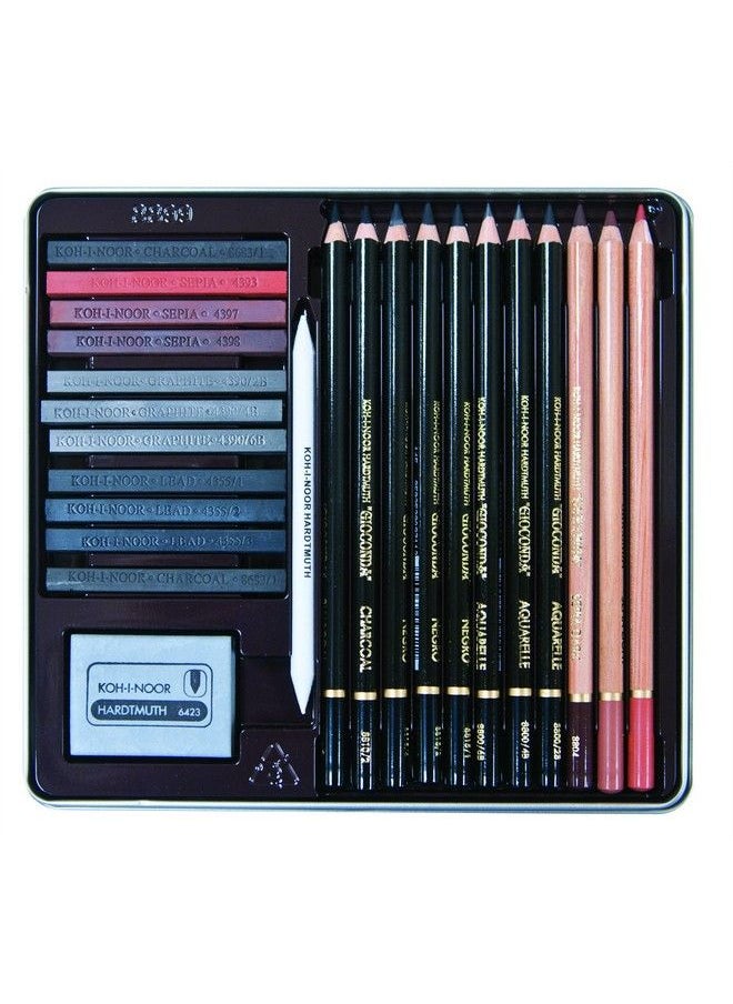 KOH-I-NOOR Gioconda 24 Piece Artist Set Packed In Tin And Blister Carded (8899.Ot)  - Image 2