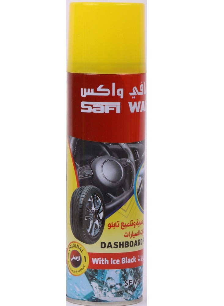 Safi WAX Car Dashboard & Tires Polisher & Cleaner With Ice Black Scent 250ml - Image 1