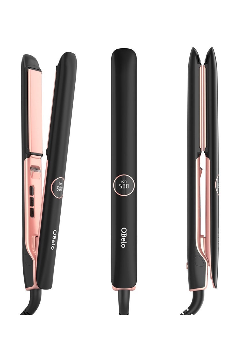 OBelo Professional Ceramic Hair Device 2 in 1 Equipped with Ionic Technology to Reduce Frizz and Protect Hair and Deliver Salon Results at Home - Image 3