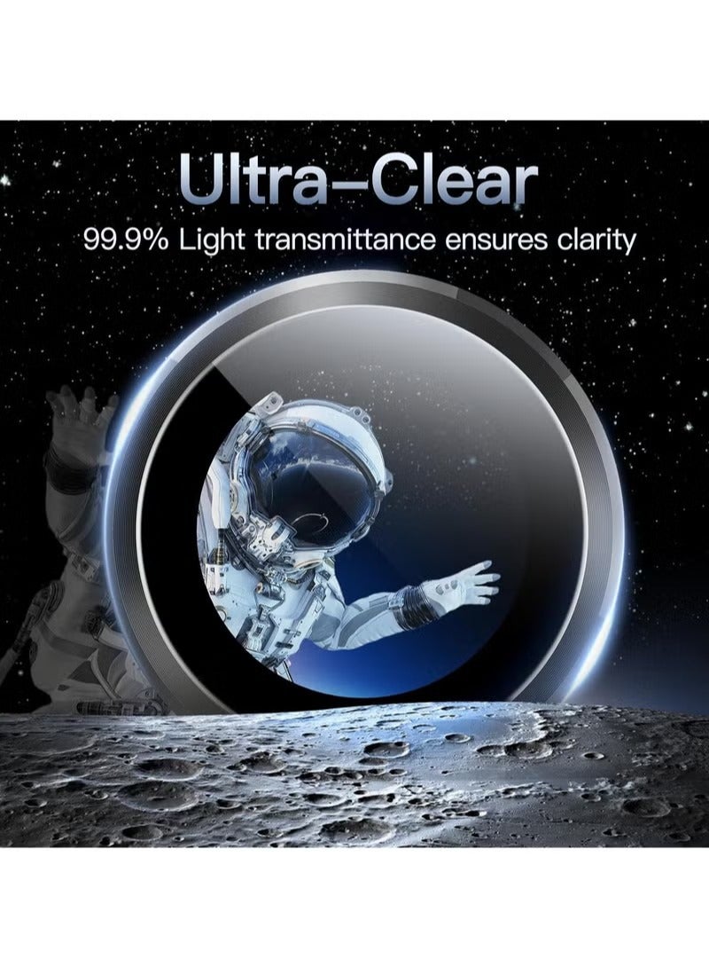 UMIXPRO Camera Lens Protector for Samsung Galaxy S24 Ultra 9H Tempered Glass Metal Individual Ring Cover Easy Installation Tray HD Clear 1 Set Black - Image 5