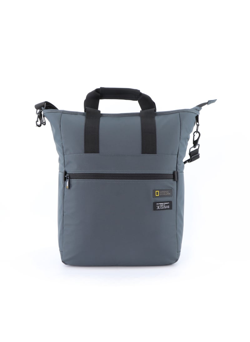NATIONAL GEOGRAPHIC - National Geographic Mutation 3-Way Computer Shopper Bag Grey, Shockproof Adjustable Durable Compact Backpack For Men And Women - Image 1