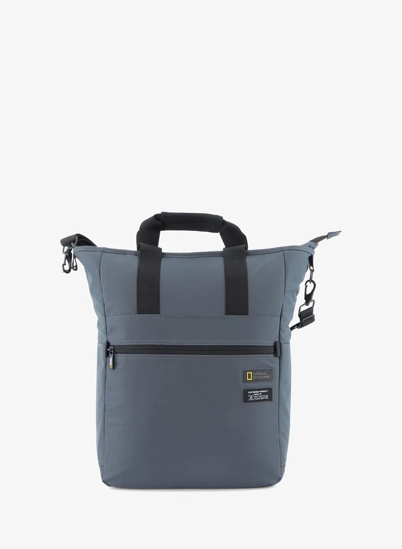 National Geographic Mutation 3-Way Computer Shopper Bag Grey, Shockproof Adjustable Durable Compact Backpack For Men And Women