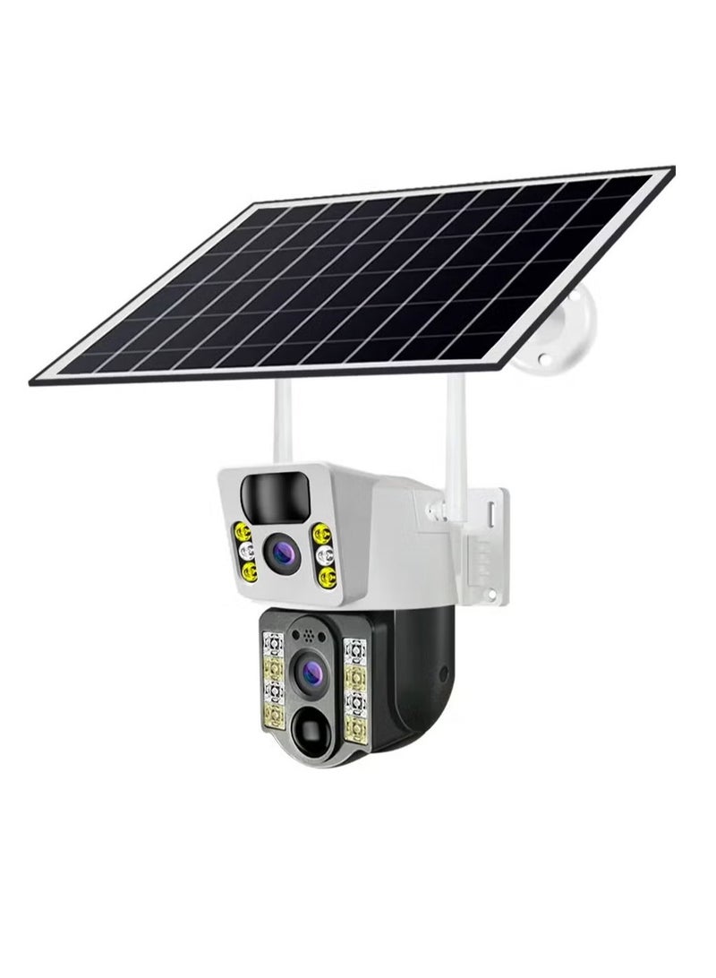 Gravity Smart Solar Security Camera – 8MP Dual Lens Outdoor Surveillance with Solar Charging, Advanced Motion Detection, Full Color Night Vision, Two-Way Audio, IP66 Weatherproof Design, Wireless Battery-Powered Security Camera for Home, Garden & Business - Image 1