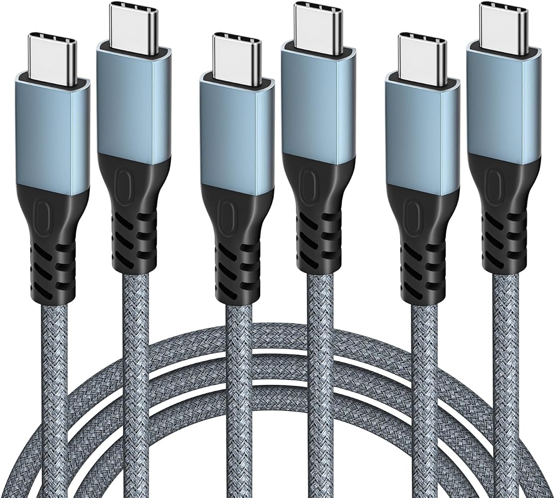 Generic Bestwish USB C to USB C Cable 60W, 3 Pack 2M/6.6FT Type C Phone ...