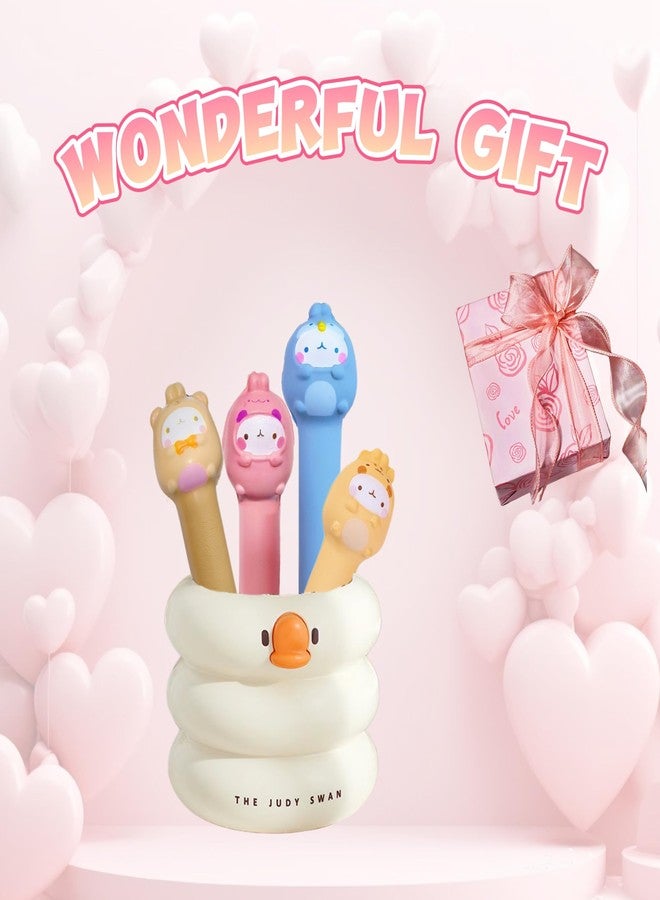 KUNHEHO Easter Baskets Kawaii Squishy Pen 4 Pcs Cute & Fun Pens for Stationary & Cool Pens for Teenage Gifts for Tweens Back to School Supplies - Image 5