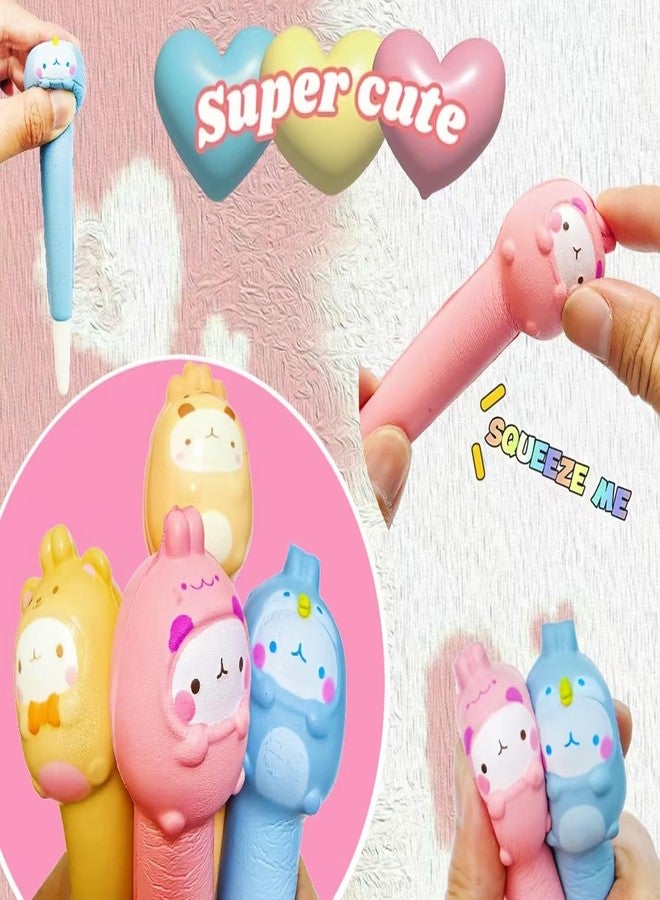 KUNHEHO Easter Baskets Kawaii Squishy Pen 4 Pcs Cute & Fun Pens for Stationary & Cool Pens for Teenage Gifts for Tweens Back to School Supplies - Image 3