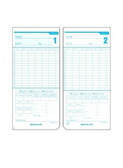 Max & Max MAX ER-M Time Card 100/Pack  - Image 1