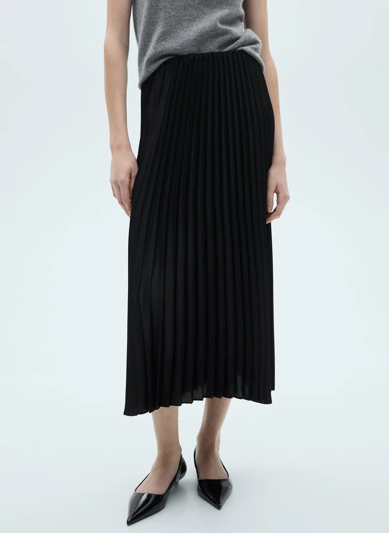 مانجو Straight Pleated Skirt