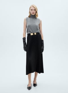 MANGO Straight Pleated Skirt  - Image 4
