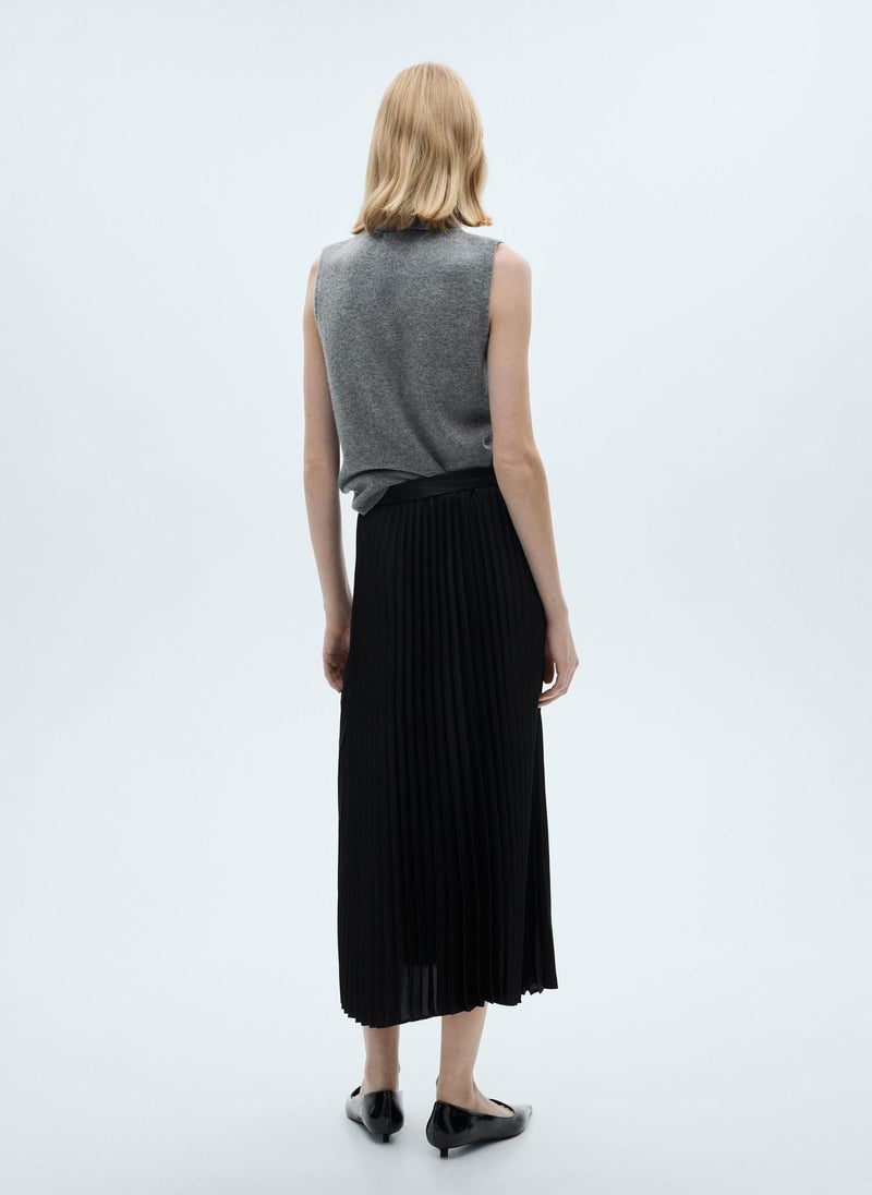 MANGO Straight Pleated Skirt  - Image 2