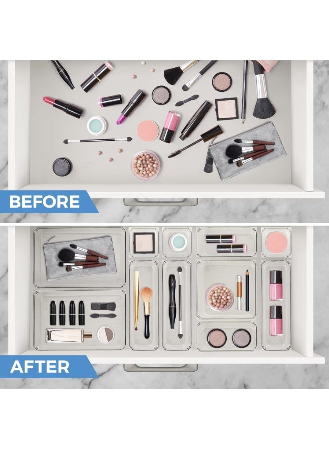 8-piece drawer organizer for organizing spoons and kitchen utensils, or a vanity drawer for organizing makeup and accessories. - Image 4