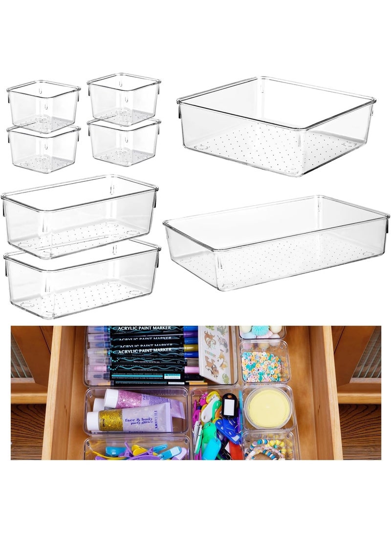 8-piece drawer organizer for organizing spoons and kitchen utensils, or a vanity drawer for organizing makeup and accessories. - Image 3