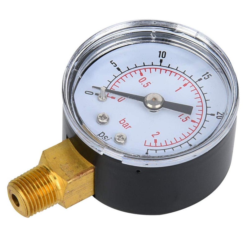 Mechanical Pressure Gauge 0 30psi 0 2bar Dual Scale Metal Casing For Air Oil Water - Image 4