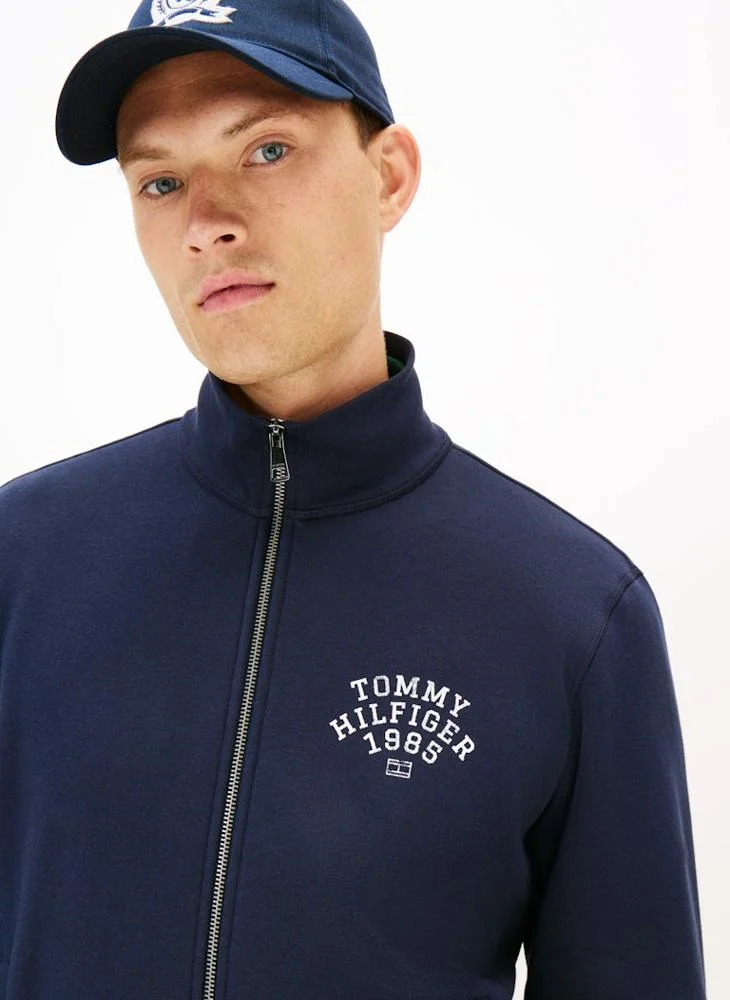 TOMMY HILFIGER  Arch Stand Collar Zip Sweatshirt for Men | Best Price UAE