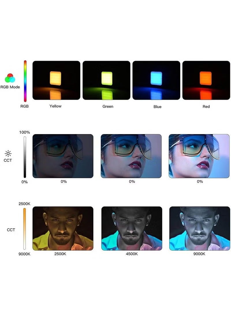 DF MINI RGB Video Light for Camera Photography – 6W Rechargeable LED Fill Light with 2000mAh Battery, 2500K-9000K Adjustable Color Temperature, 800Lux Brightness, CRI 95+, 20 Lighting Modes, Magnetic Mount, Compact Light for Vlogging, YouTube, TikTok & Content Creation  - Image 3