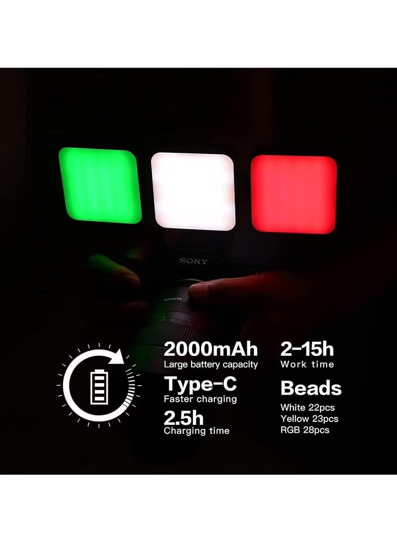 DF MINI RGB Video Light for Camera Photography – 6W Rechargeable LED Fill Light with 2000mAh Battery, 2500K-9000K Adjustable Color Temperature, 800Lux Brightness, CRI 95+, 20 Lighting Modes, Magnetic Mount, Compact Light for Vlogging, YouTube, TikTok & Content Creation  - Image 4
